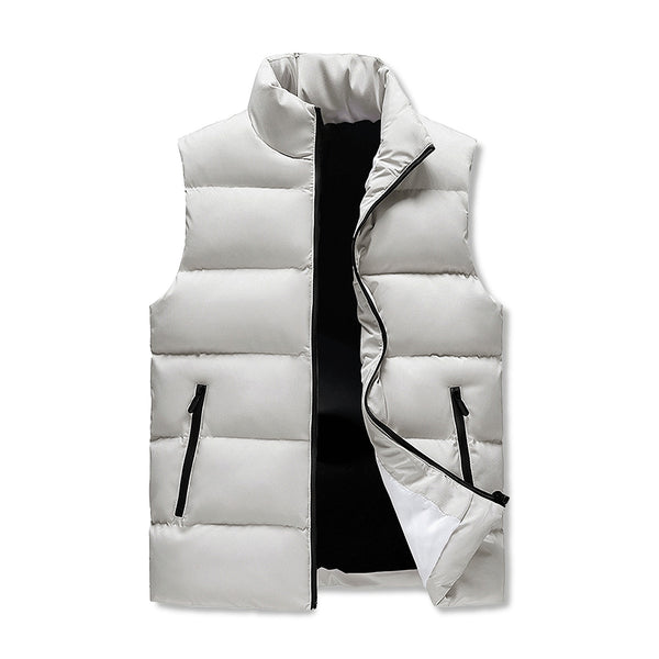 RoxzanoArt - Blossom of the Heart (Mens Warm Stand Collar Zip Up Puffer Vest)