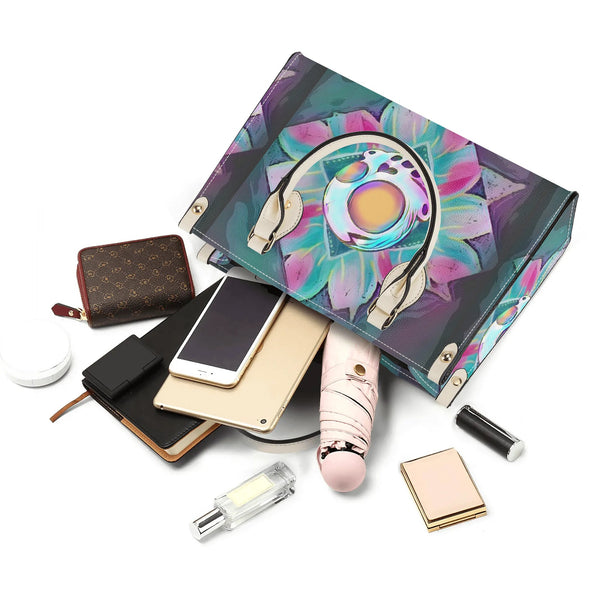 ZanoSkull - Flower Power (Luxury Women PU Handbag With Shoulder Strap)