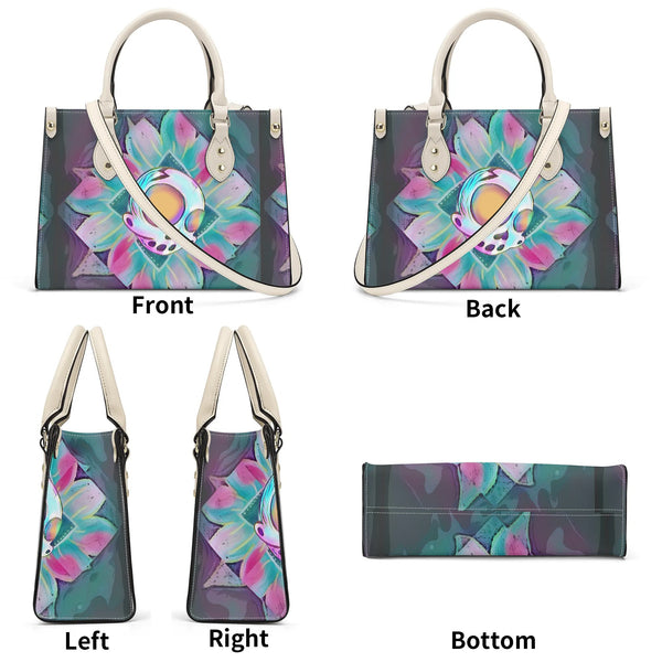 ZanoSkull - Flower Power (Luxury Women PU Handbag With Shoulder Strap)
