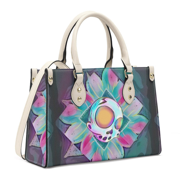 ZanoSkull - Flower Power (Luxury Women PU Handbag With Shoulder Strap)
