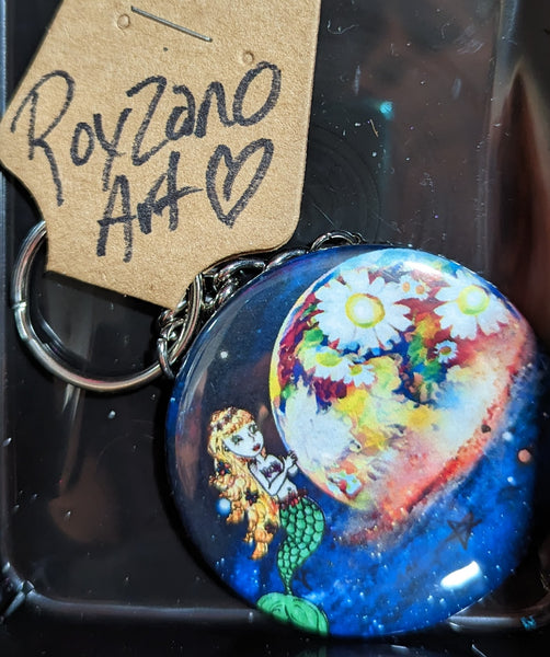 Roxzano Art - Mermaid on the Moon (Keychain)