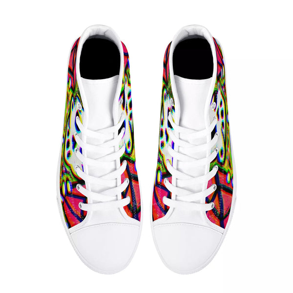 Zanoskull - "OG king" (Women's High Top Canvas Shoes)