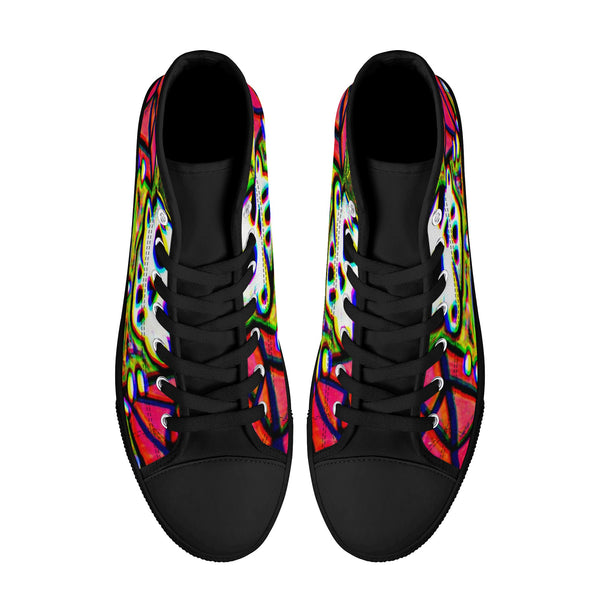 Zanoskull - "OG king" (Women's High Top Canvas Shoes)