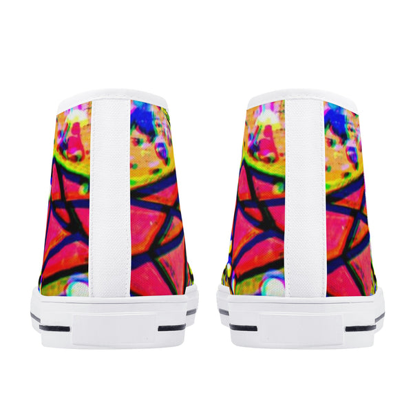 Zanoskull - "OG king" (Women's High Top Canvas Shoes)