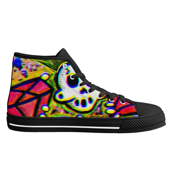 Zanoskull - "OG king" (Women's High Top Canvas Shoes)