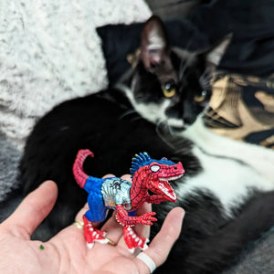 Hand painted Spiderman Dinosaur