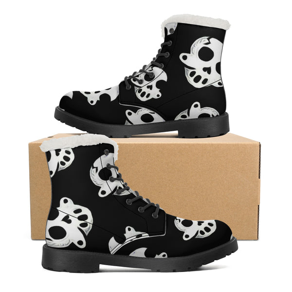 Zanoskull - "Pattern" (Women's Faux Fur Leather Boots)