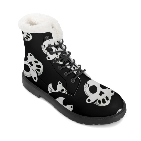 Zanoskull - "Pattern" (Women's Faux Fur Leather Boots)